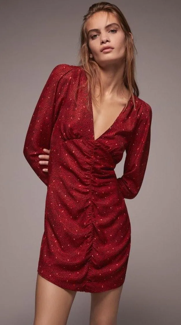 Blogger Red Black Printed Mini Dress - Image 3