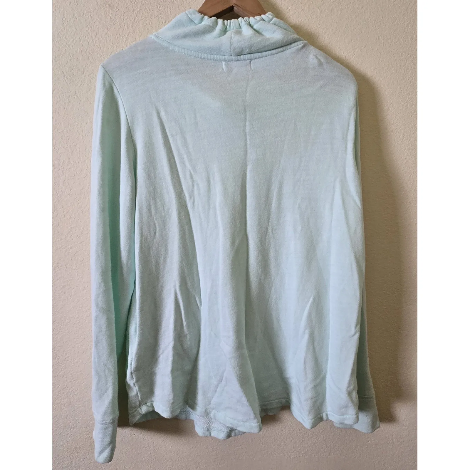 Vineyard Vines 100% Cotton Cowl Neck Pullover Green‎ Womens Small - Image 4