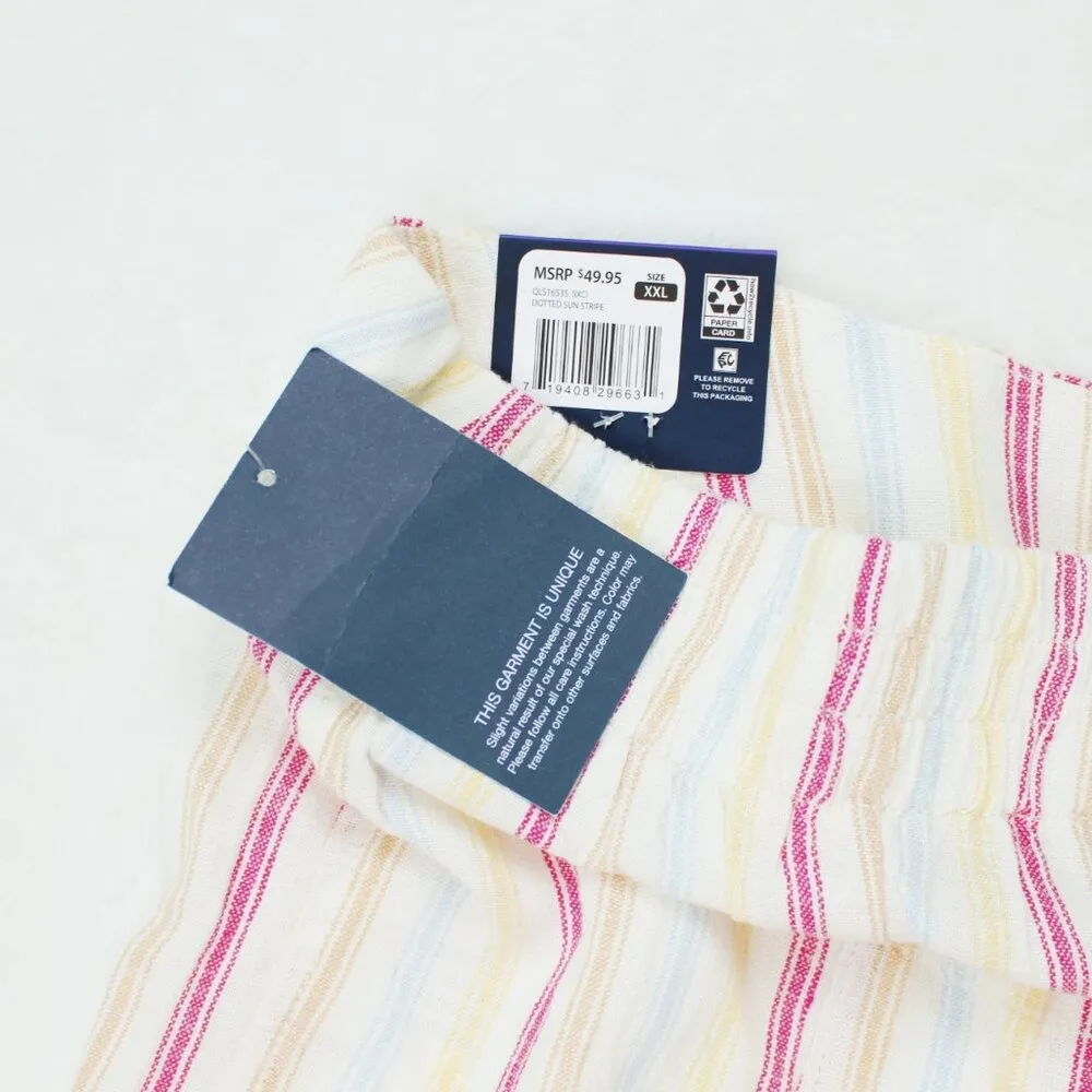NWT GAP multi colored striped linen shorts XXL summer vacation - Image 7