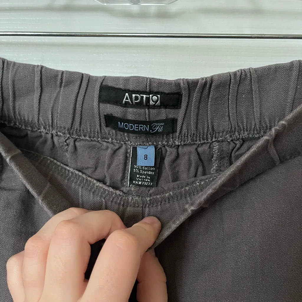 Apt. 9 Women's Charcoal Straight Leg Pants - Image 2