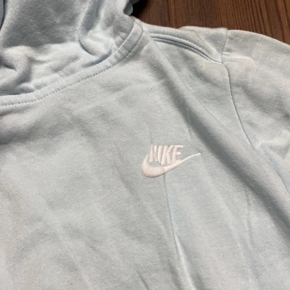 Nike Pale Blue Cowl Neck Hoodie SIZE M - Image 3