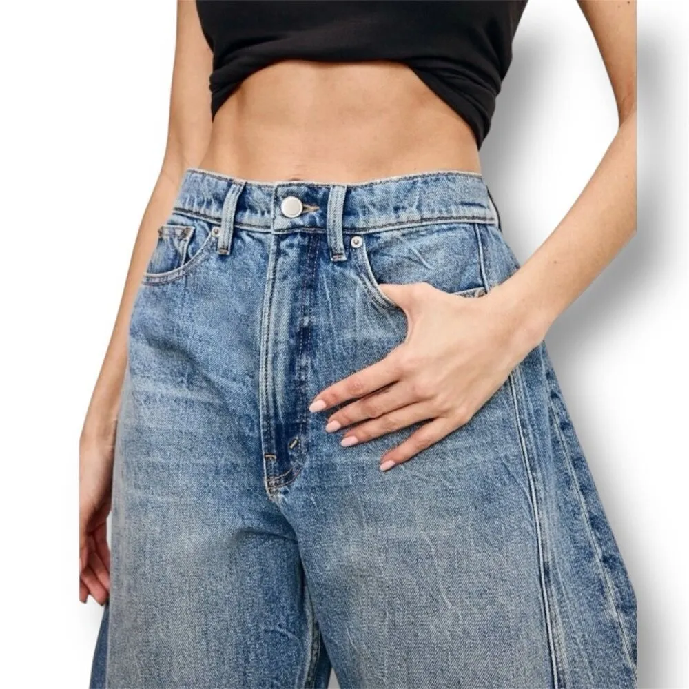 Good American 8/29 Extreme Barrel Jeans Indigo Balloon Wide Leg High Rise 90s - Image 4