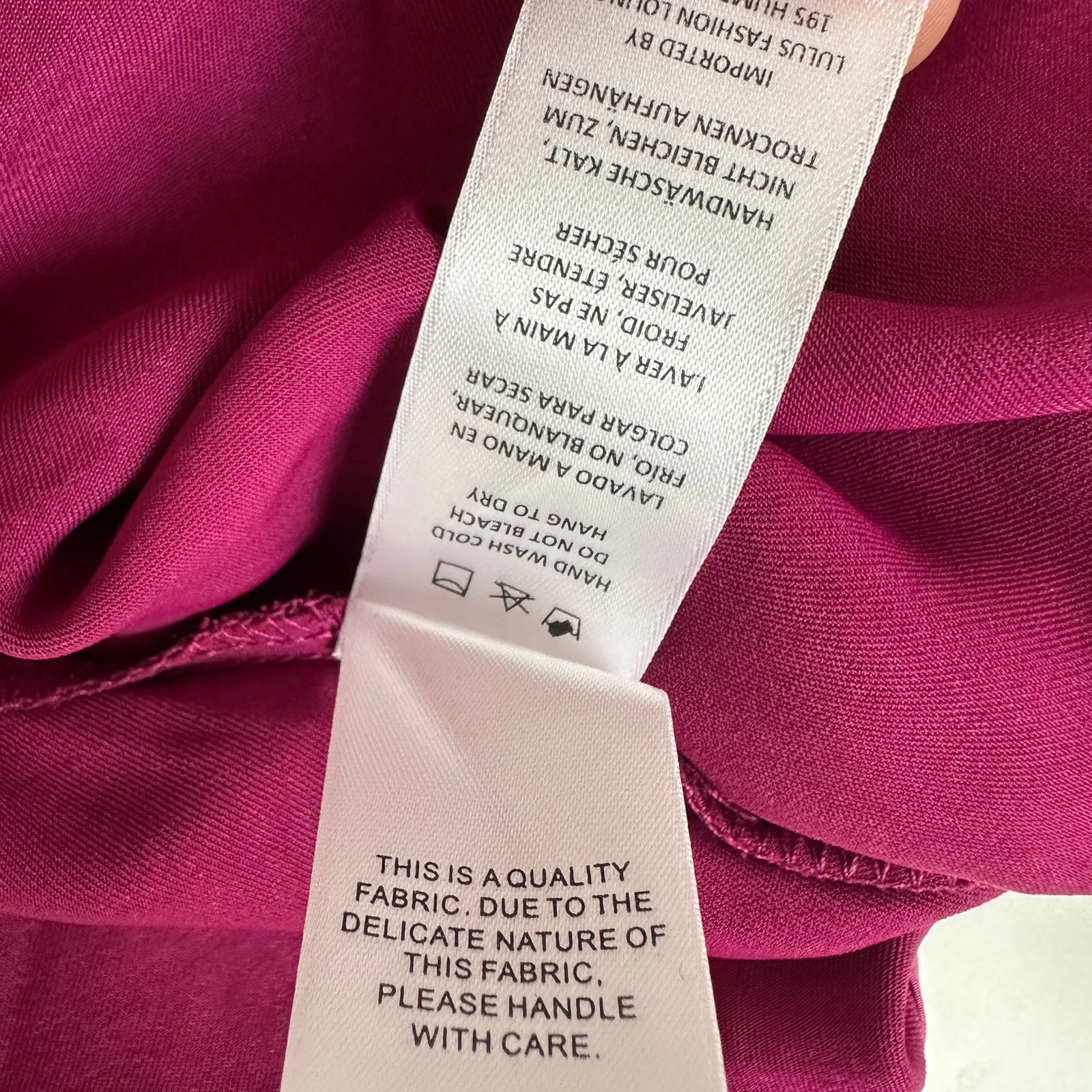 Lulus Incredible Love Magenta Satin Cowl Back Midi Slip Dress Cocktail Large NWT - Image 11