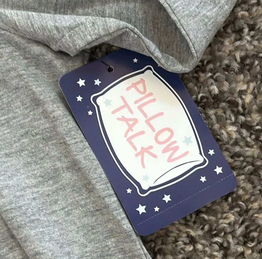 Pillow Talk Nightshirt with Coffee Graphic Gray - Image 5