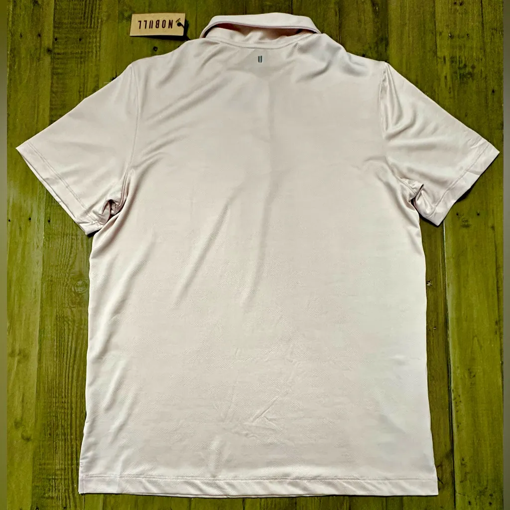 NWT NOBULL Women's Lightweight Textured Polo - Medium - Rose Pink - Image 5