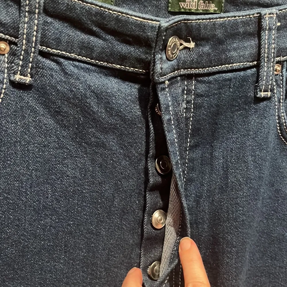 New Wild Fable Super High Rise Straight Leg Button Fly Blue Jeans Size 10 - Image 8
