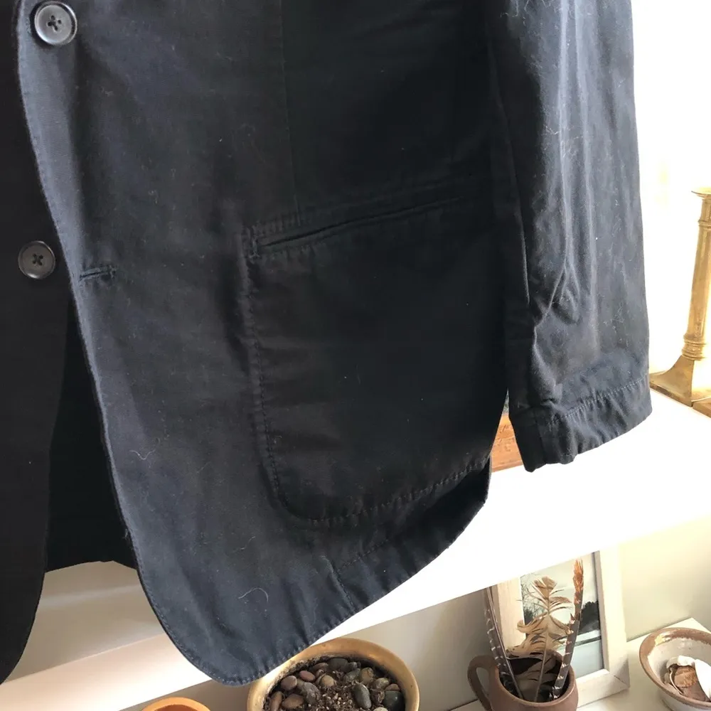 Vintage Express Oversized Black Cotton Blazer Jacket Size Large - Image 5