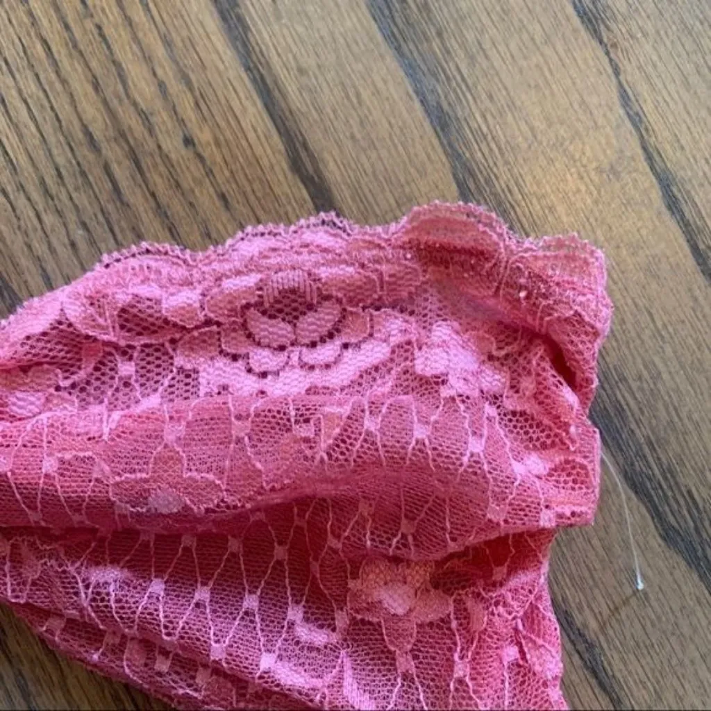 Intimately Free People Essential Lace Bandeau Size Small Peony Pink Mauve New - Image 3