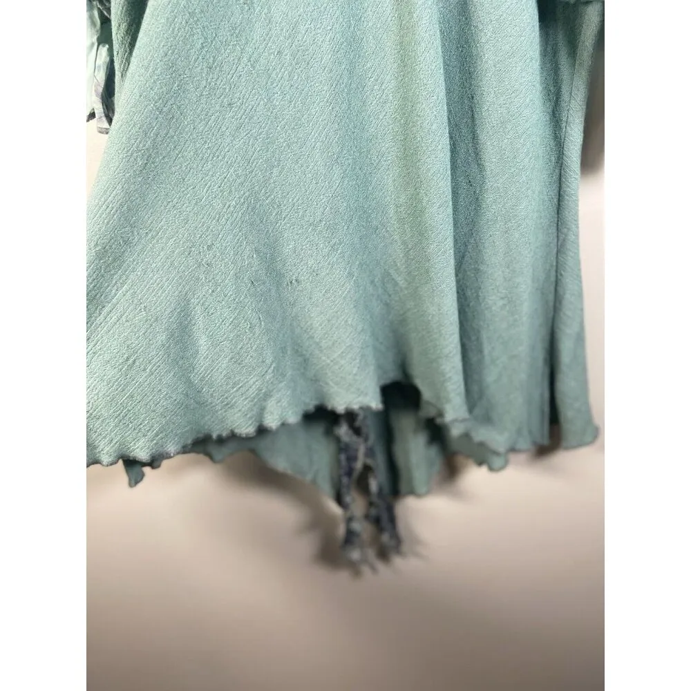 Spencer Alexis Gauzy‎ Green Tunic Top Embroidered Size 2X Fairy Lace Lagenlook - Image 8