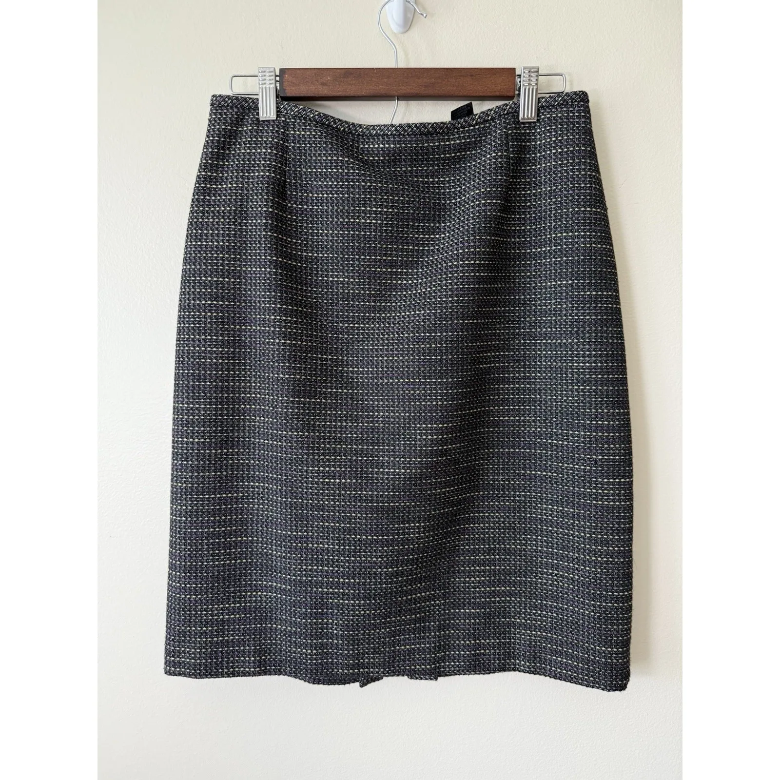 Tahari Arthur S Levine Skirt Suit Women 4 Black Tweed Blazer Jacket‎ Career Set - Image 8