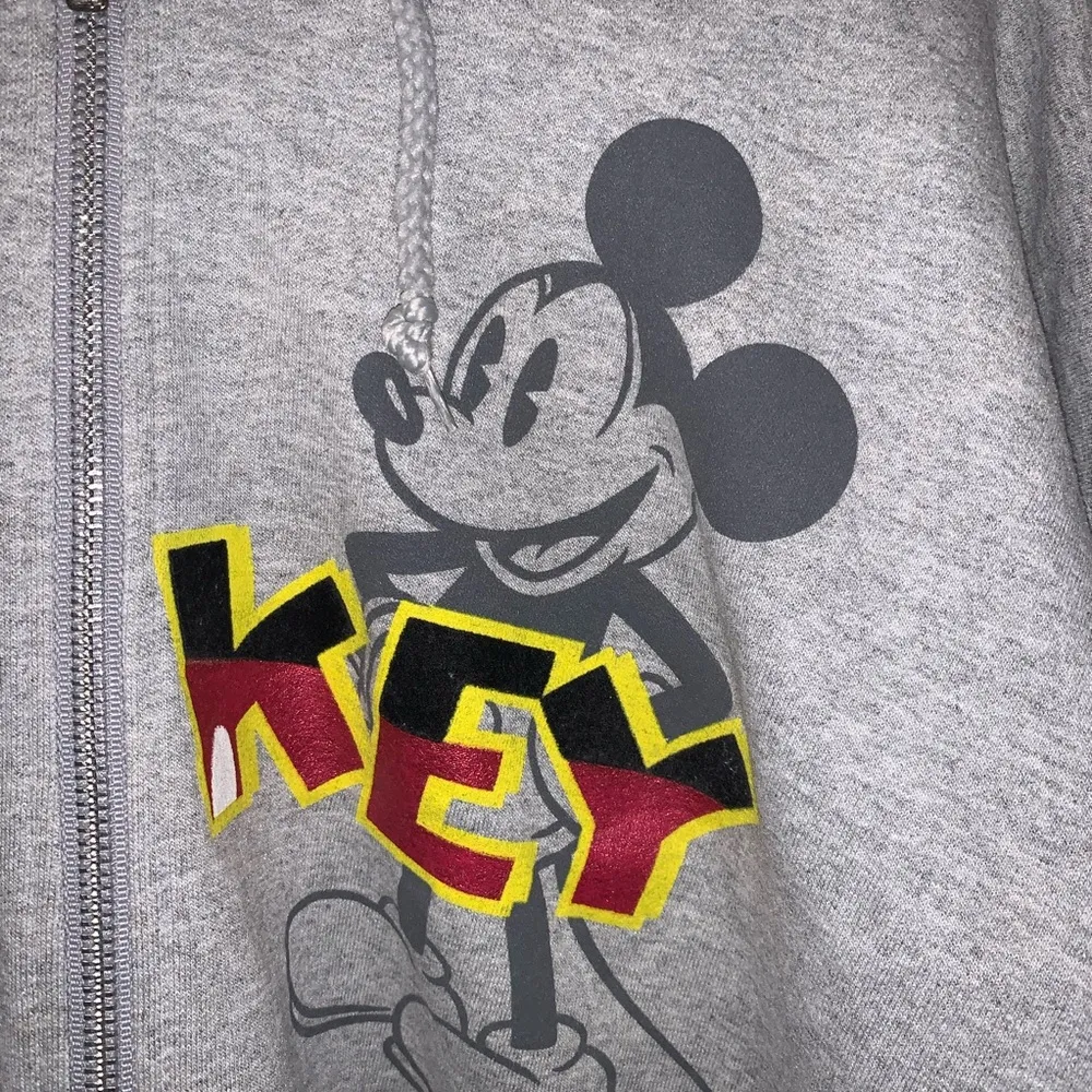 Disney Mickey grey zip up graphic sweatshirt - Image 5