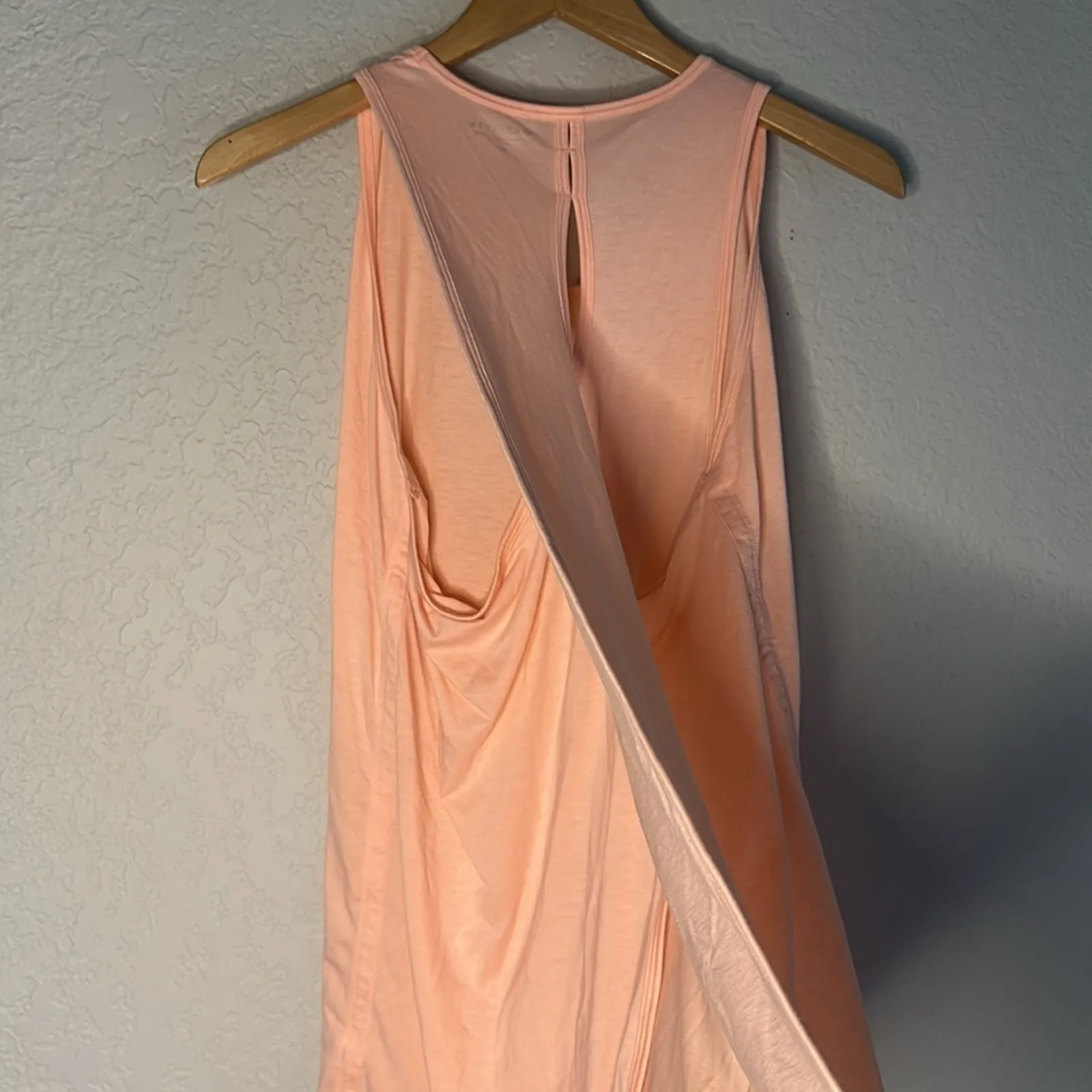Athleta Essence Vital Tie‎ Back Tank Top Peach Orange XLT Pilates Yoga Tall - Image 4