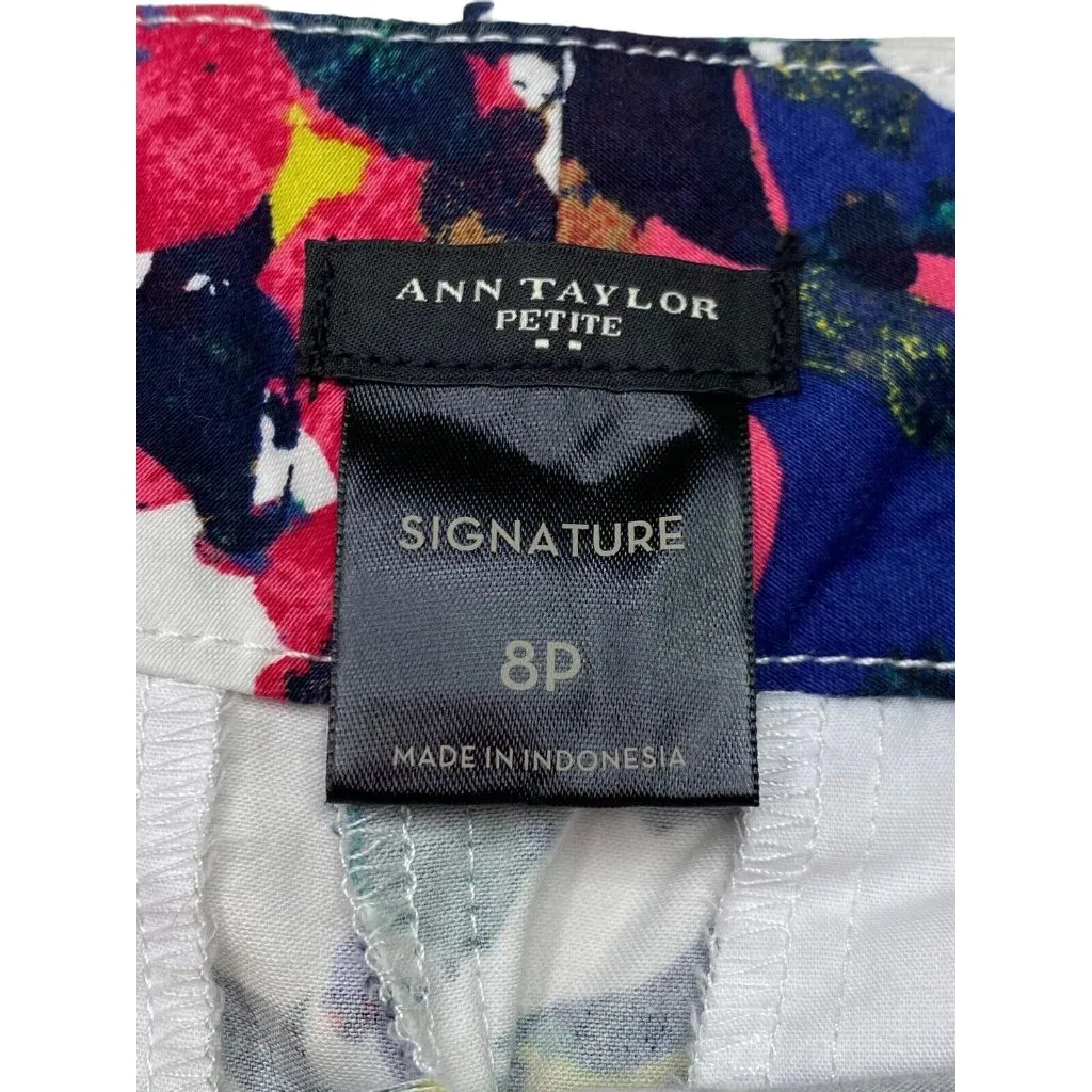Ann Taylor‎ Petite Womens Floral Shorts Size 8P Multicolor Spring Summer - Image 5