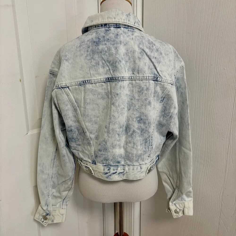 Topshop Denim Jacket Cropped Stonewashed - Image 5