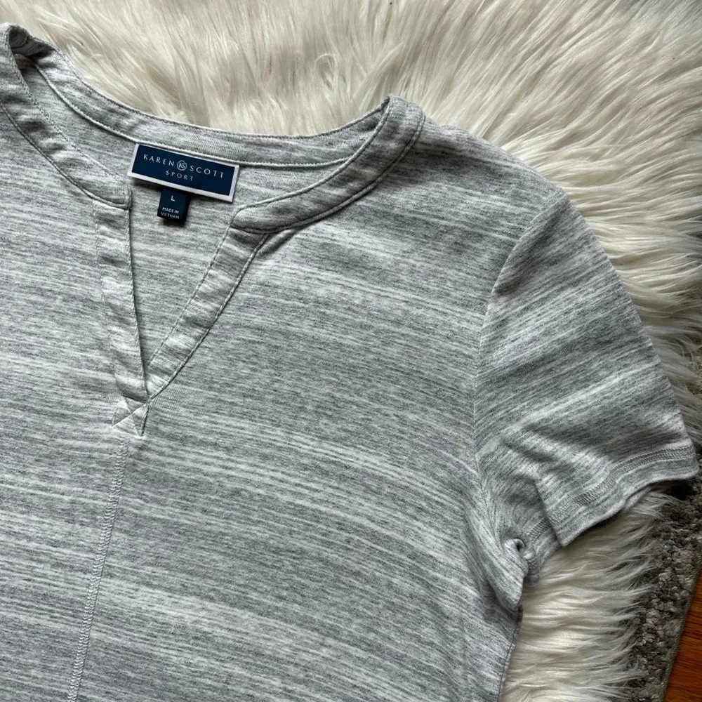 Karen Scott split neck tee - Image 5