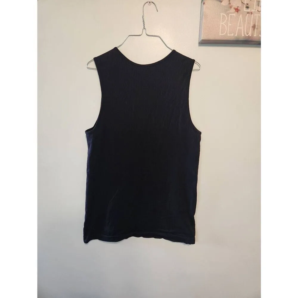 Zyia Active Black Ribbed Tank XXL Tank Top Fitted - Image 3