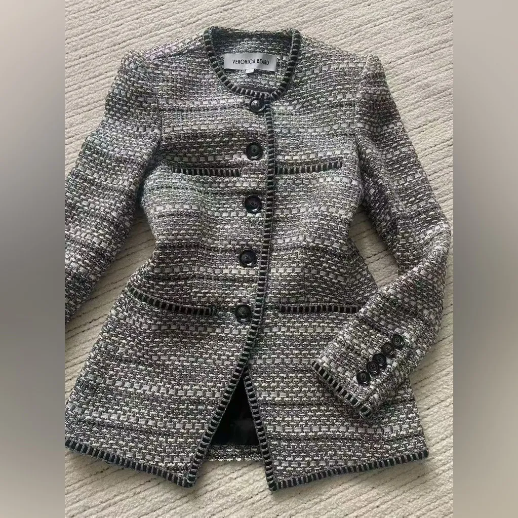 Veronica Beard Alessia Tailored Tweed Jacket 8 - Image 4