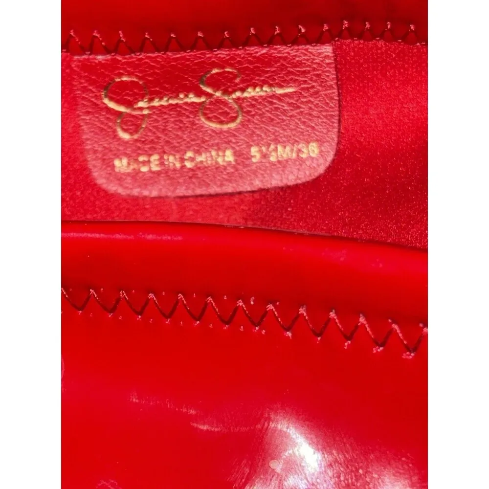 Jessica Simpson Women Over the Knee Stiletto Heel Dress Boot Red 5 1/2 M/36 - Image 6