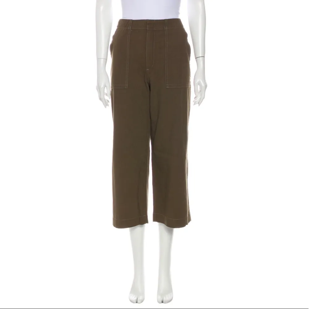 Rag & Bone Cropped Pants Army Denny Wide Leg Size 30 New with Tag MSRP $460.00 - Image 3