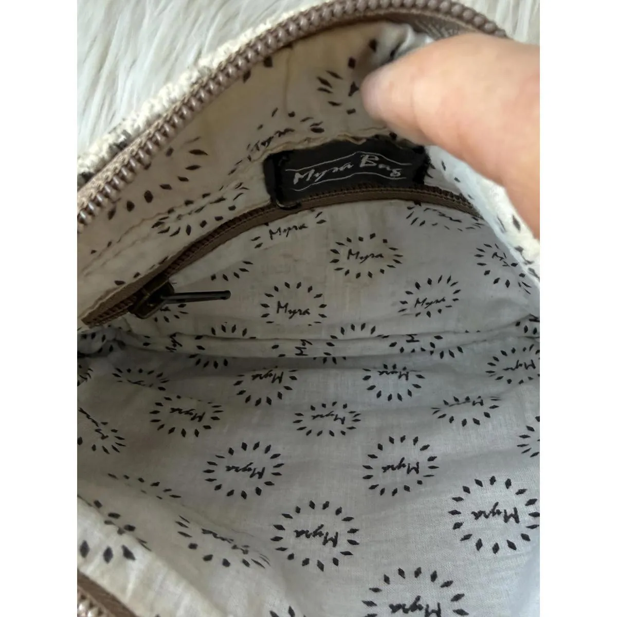 Maya Bags Textured Clutch with Animal Print Accent Black - Image 3