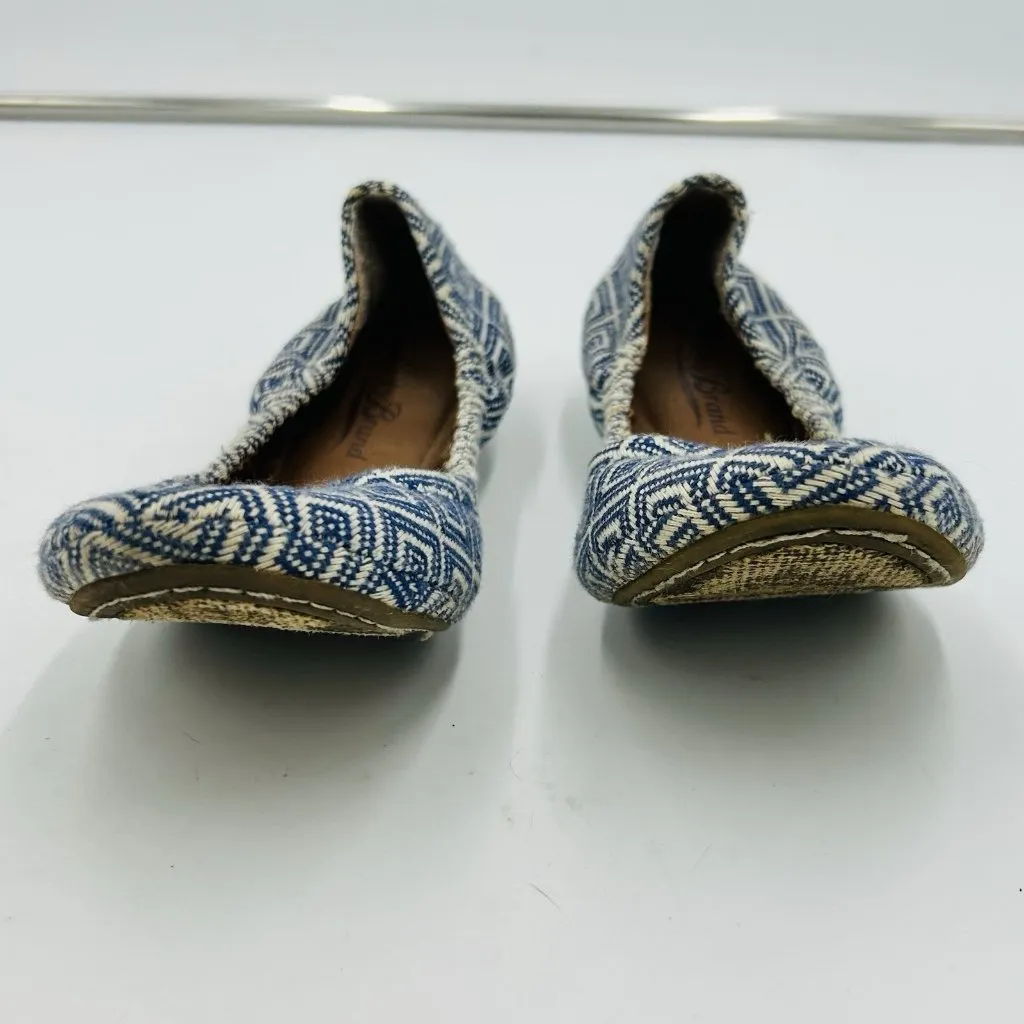 Lucky Brand Erin Women's Size 7.5B Flats Shoes Slip On Ballet Blue Aztec Print - Image 4
