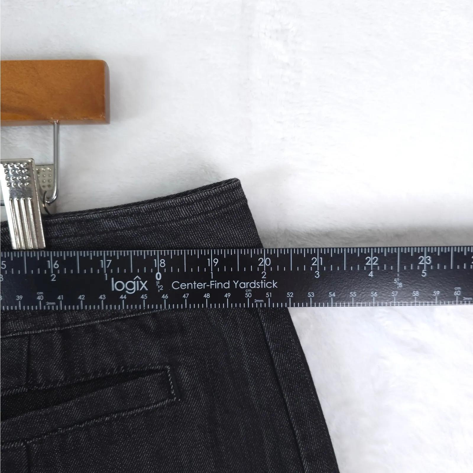 Cato Woman Shirt Womens 16W Black Denim A Line Dark Wash Cotton Blend Stretch - Image 6