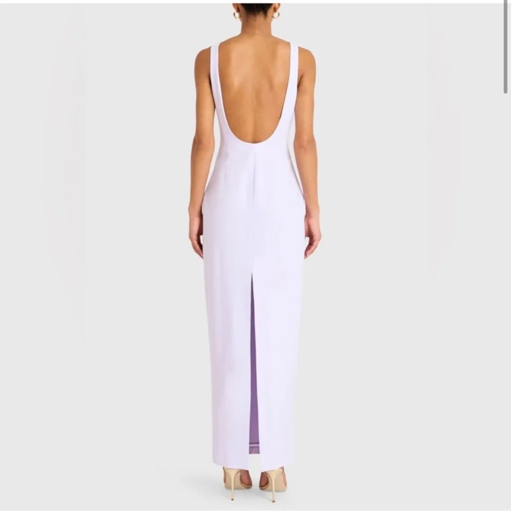 NEW AMANDA UPRICHARD Marbella column Maxi Dress in Lavender M - Image 3