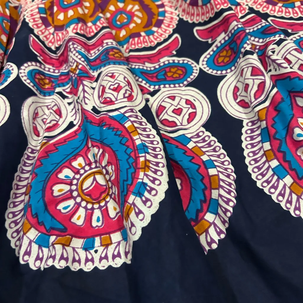 Studio West Multicolor Patterned Abstract A-Line Skirt Size Large - Image 2