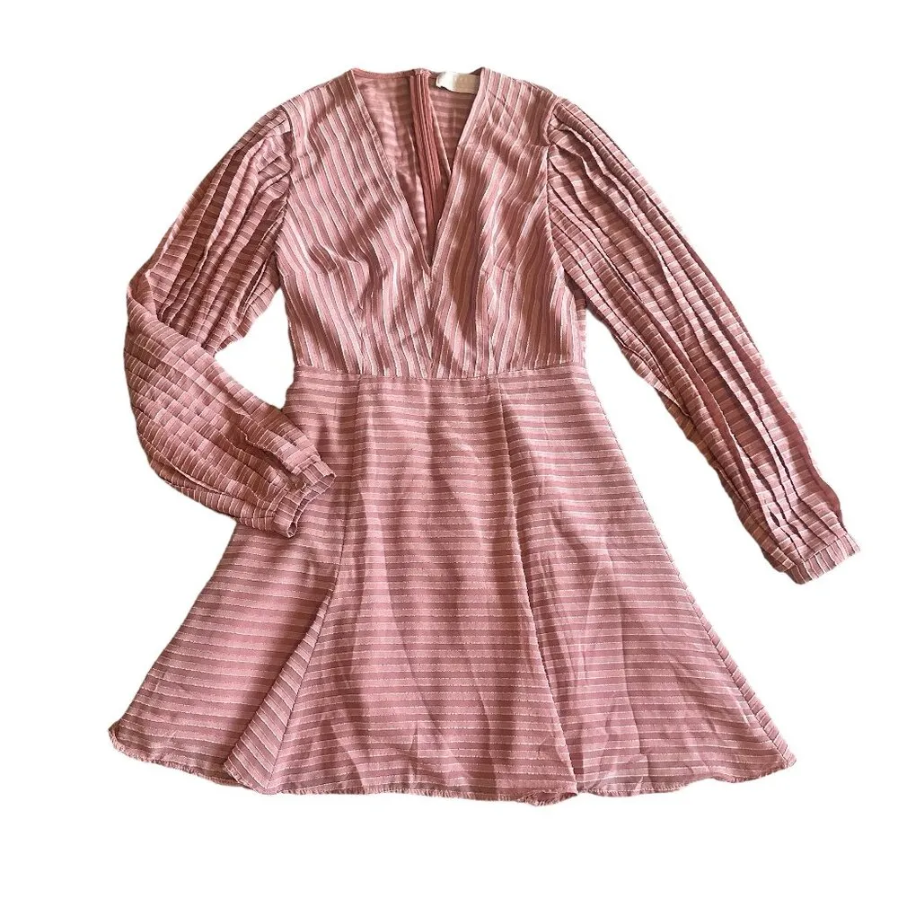 Keepsake The Label Long Sleeve Waterfall Dress Dusty Rose Size Medium Women's Pink - Image 2
