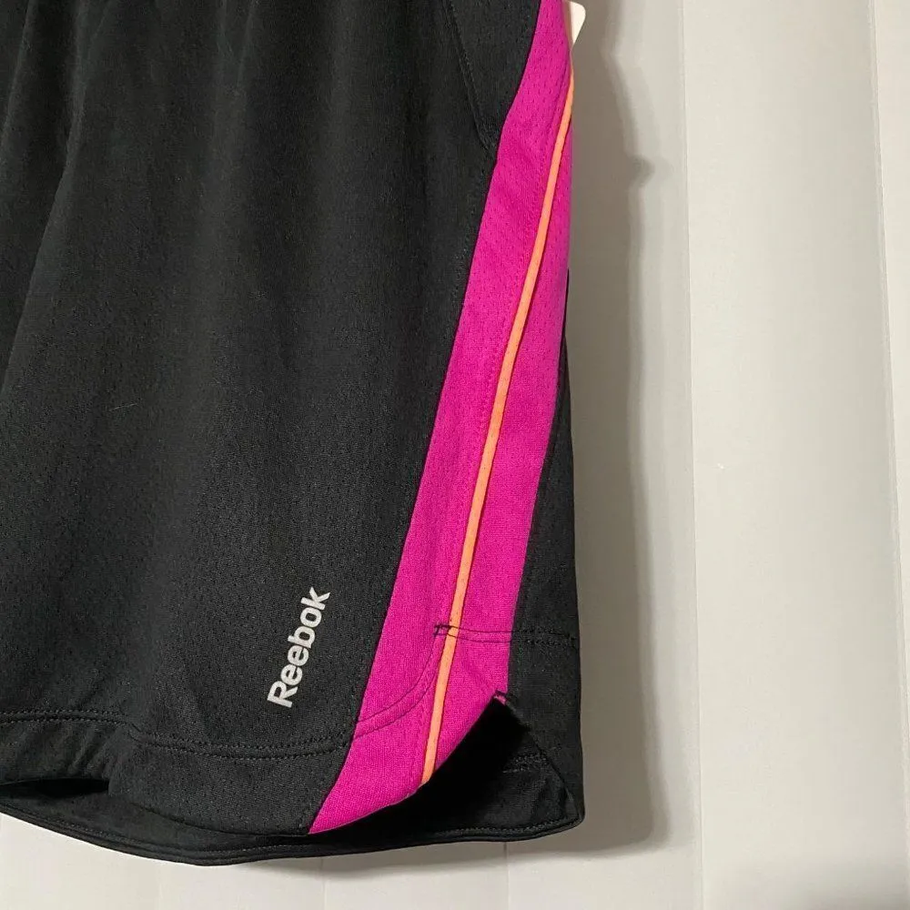 Reebok black/pink striped sides athletic shorts - Image 3