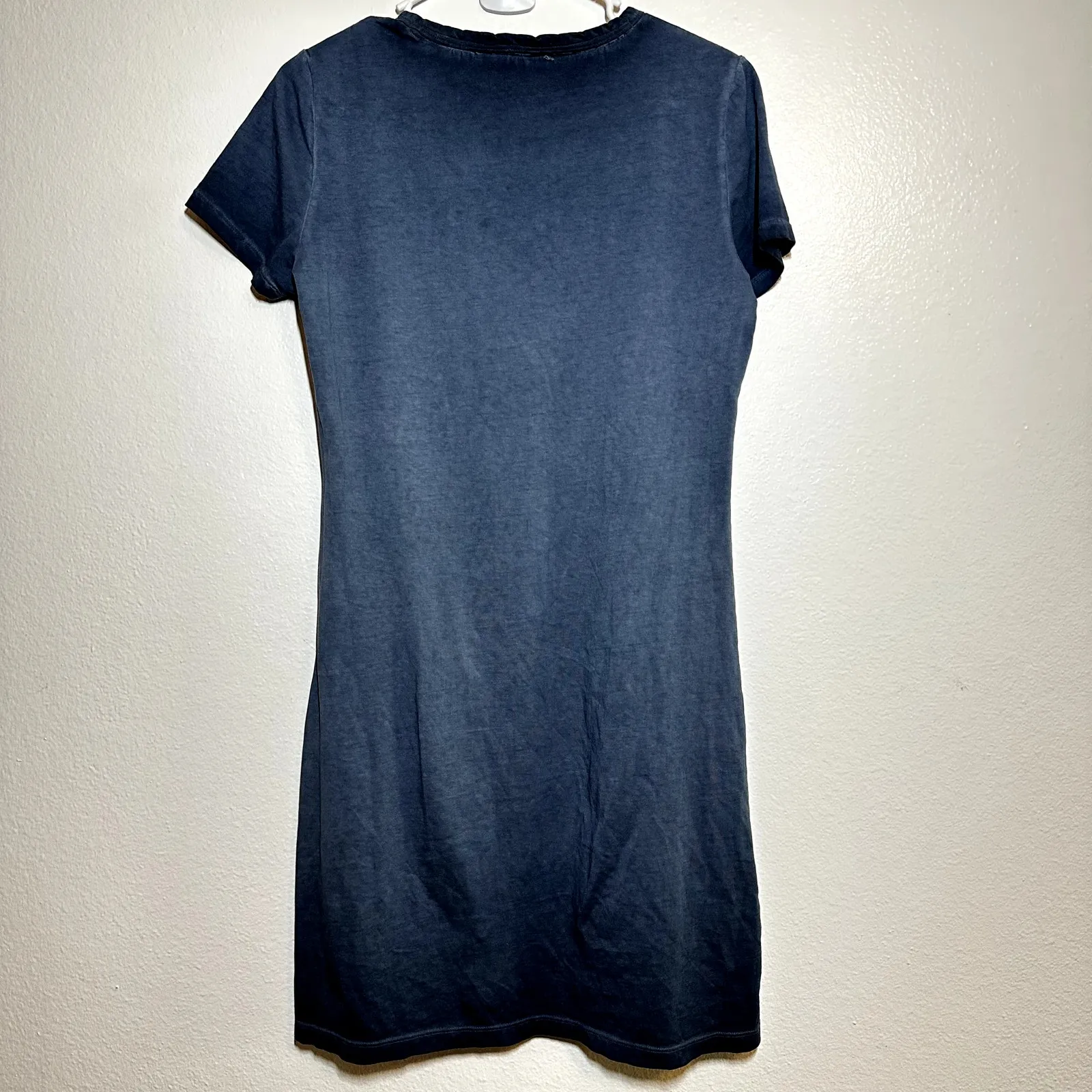 Calvin Klein T-Shirt Dress 100% Cotton Short Sleeve Crew Neck Graphic Navy M - Image 12