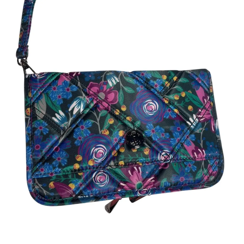 Lug Zeppelin RFID Quilted Wallet Wristlet Wildflower Multi Blue - Image 2