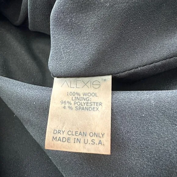 ALEXIS Dominique Black Wool Mini zip up Dress‎ XS capsule minimalist feminine - Image 5