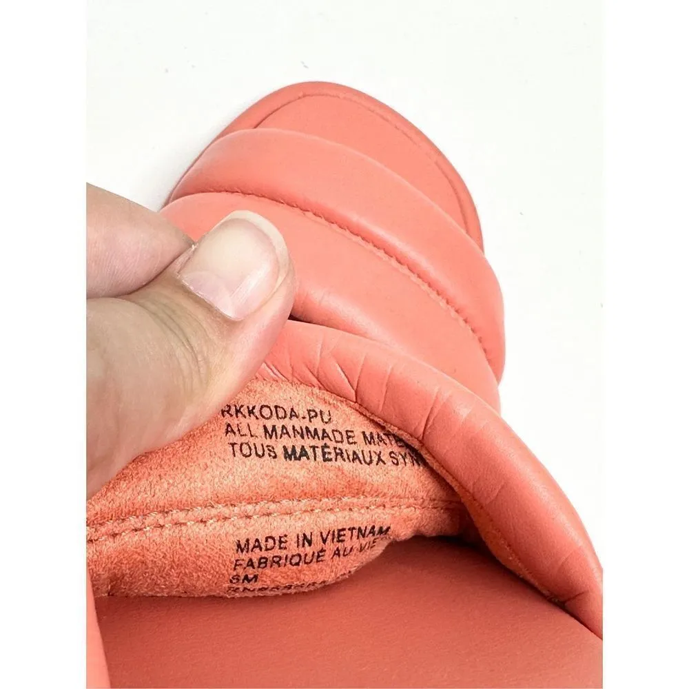 Nordstrom Rack Sandals Womens Size 6 Slip On Coral Slides - Image 9