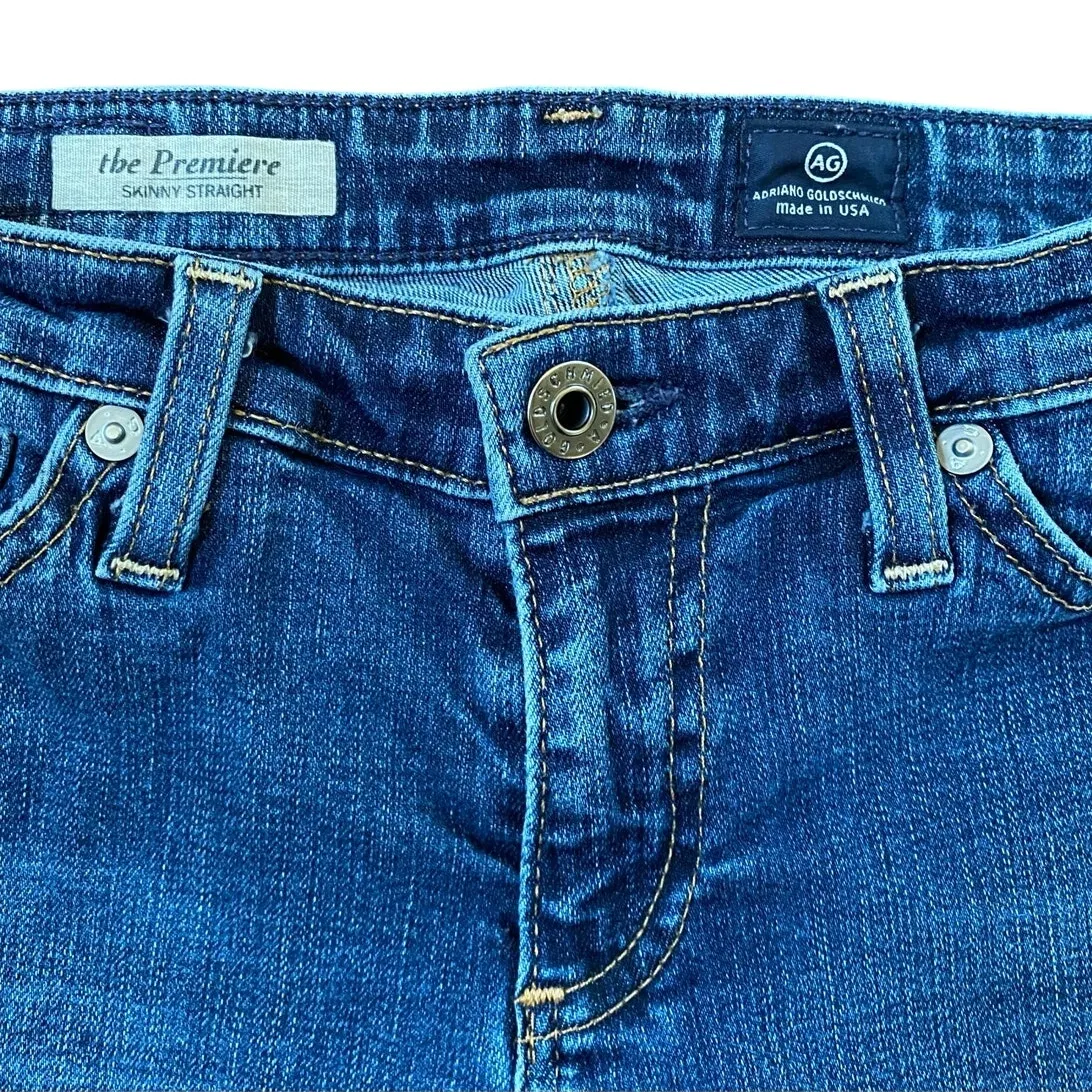 AG‎ Adriano Goldschmied The Premiere Skinny Straight Jeans Size 25R - Image 6