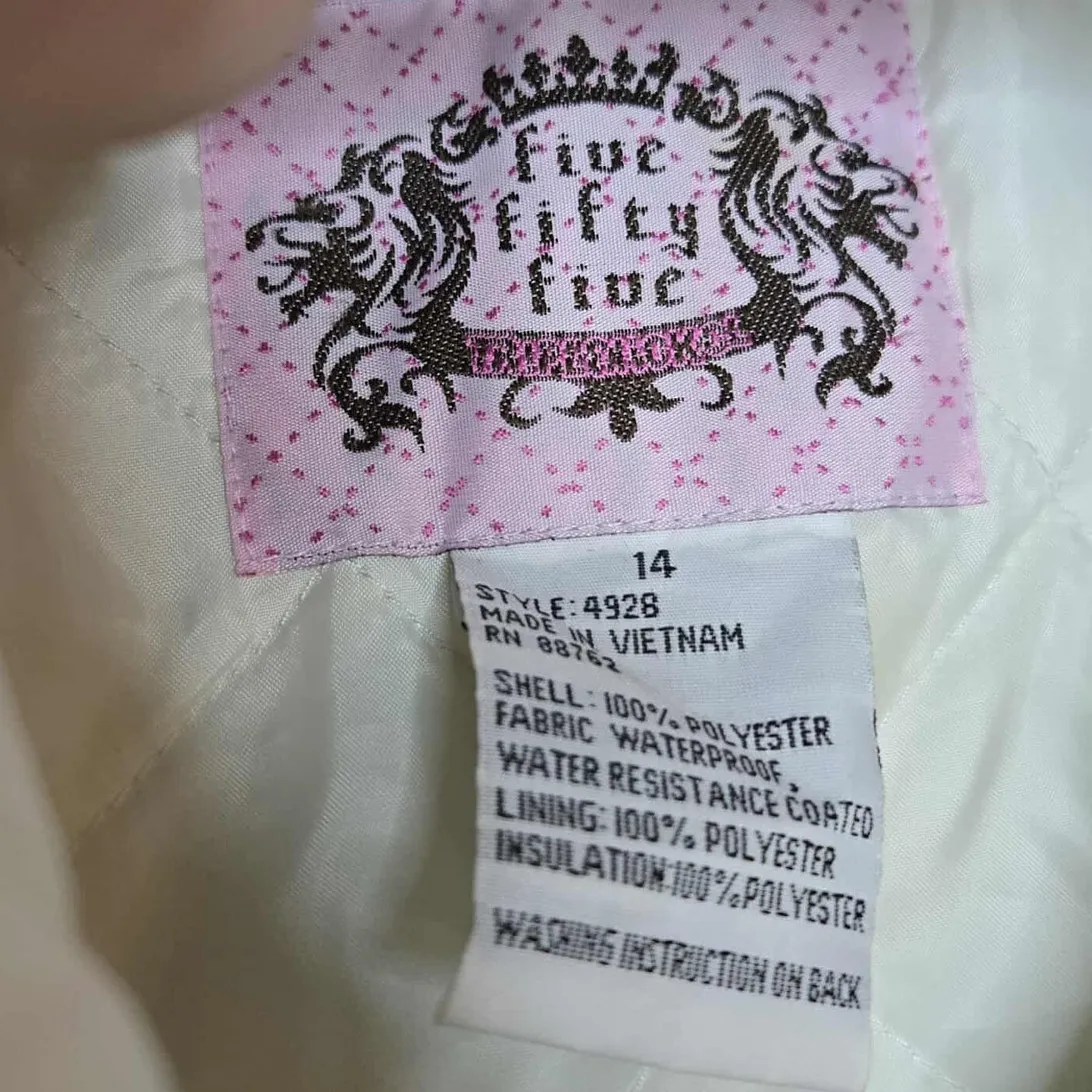 Five Fifty Five Collared Zip Up Ski Jacket Size 14 Blue - Image 4