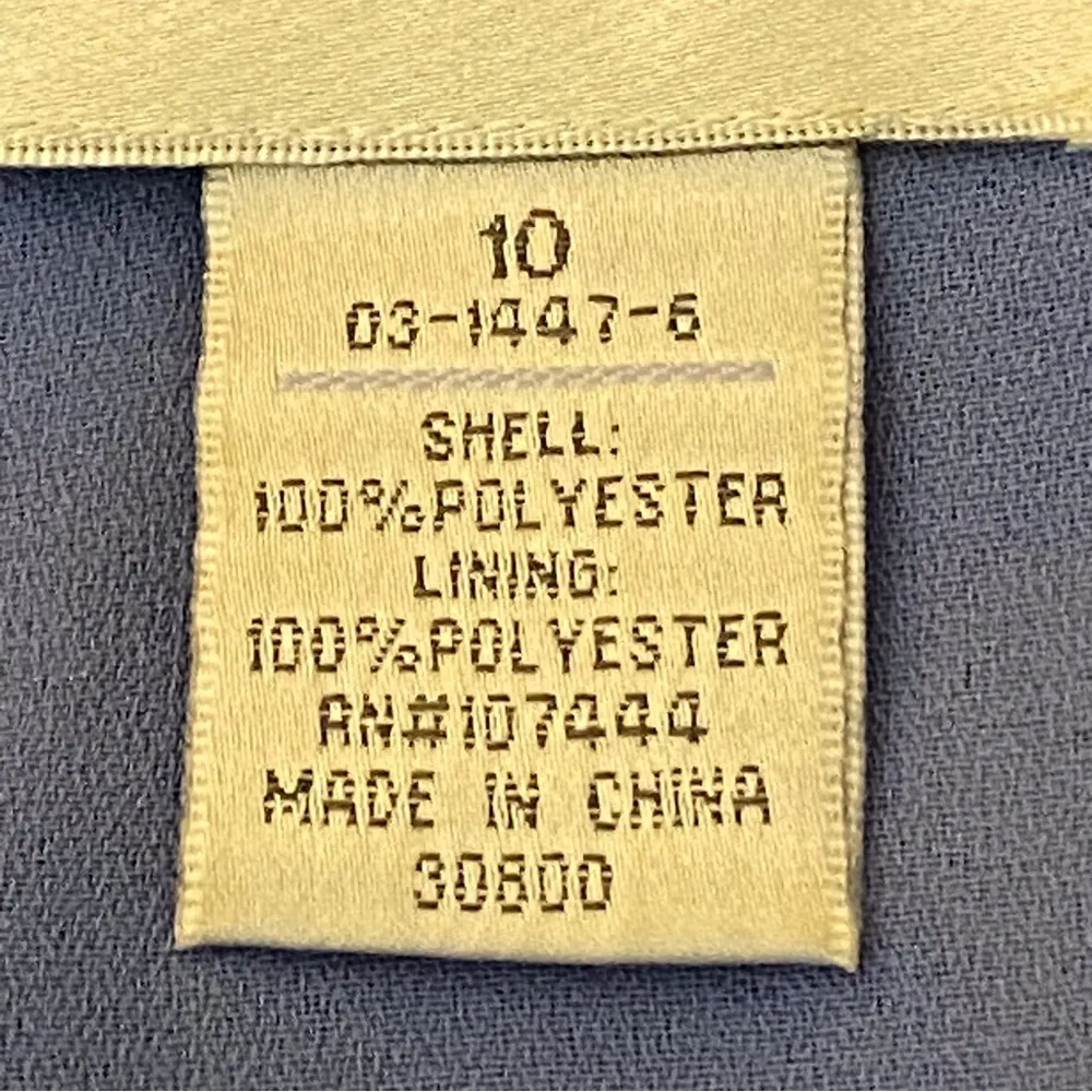 CHADWICK’S periwinkle with cream abstract roses/leaves maxi dress. Size 10. EUC - Image 10