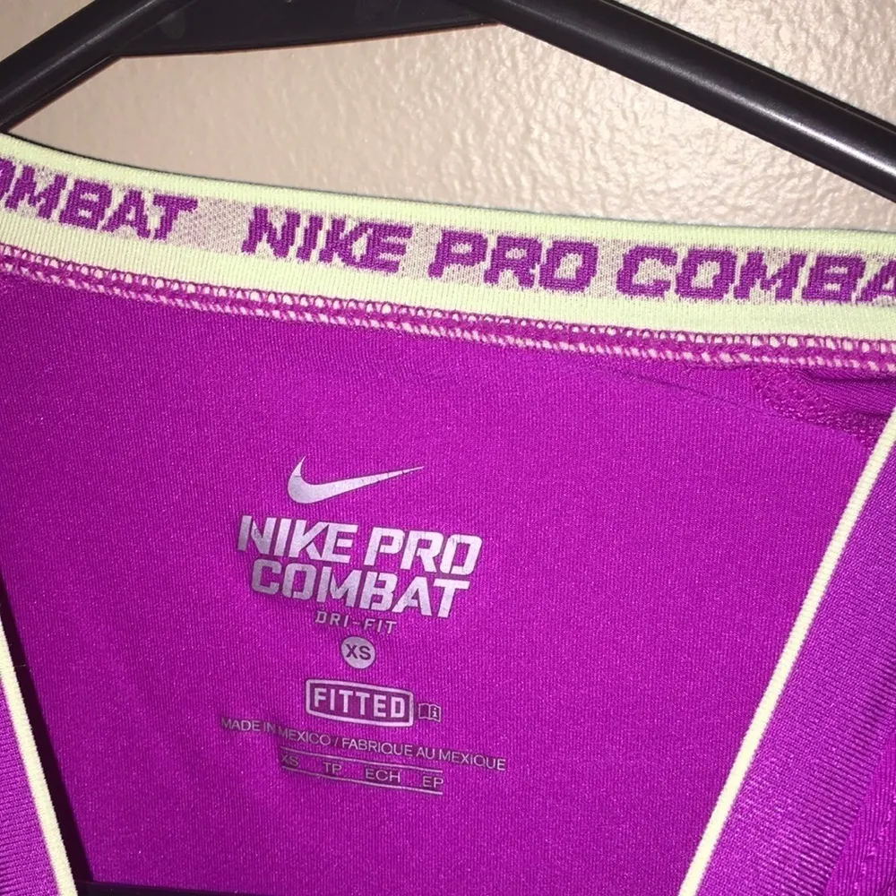 Nike pro combat compression shirt size XS purple Nike pro shirt long sleeve​​​ - Image 6