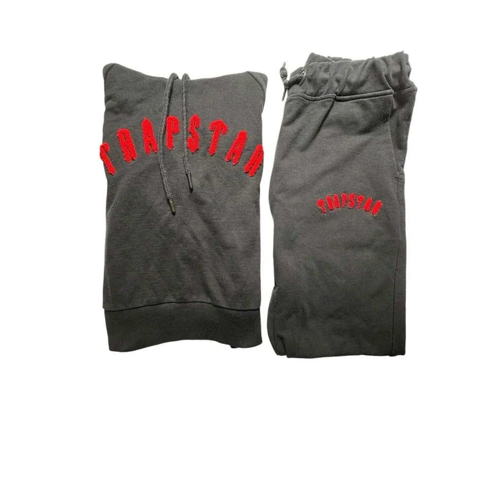 Trapstar Arch Tracksuit Size Large Black Red Hoodie Joggers Athleisure #Y5 - Image 16