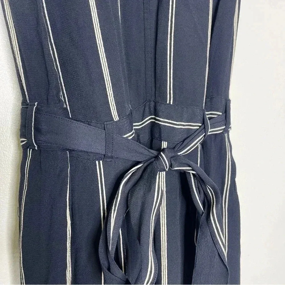 Rails Navy Stripe Sleeveless Belted Jumpsuit Size XS Revolve Hallie - Image 6