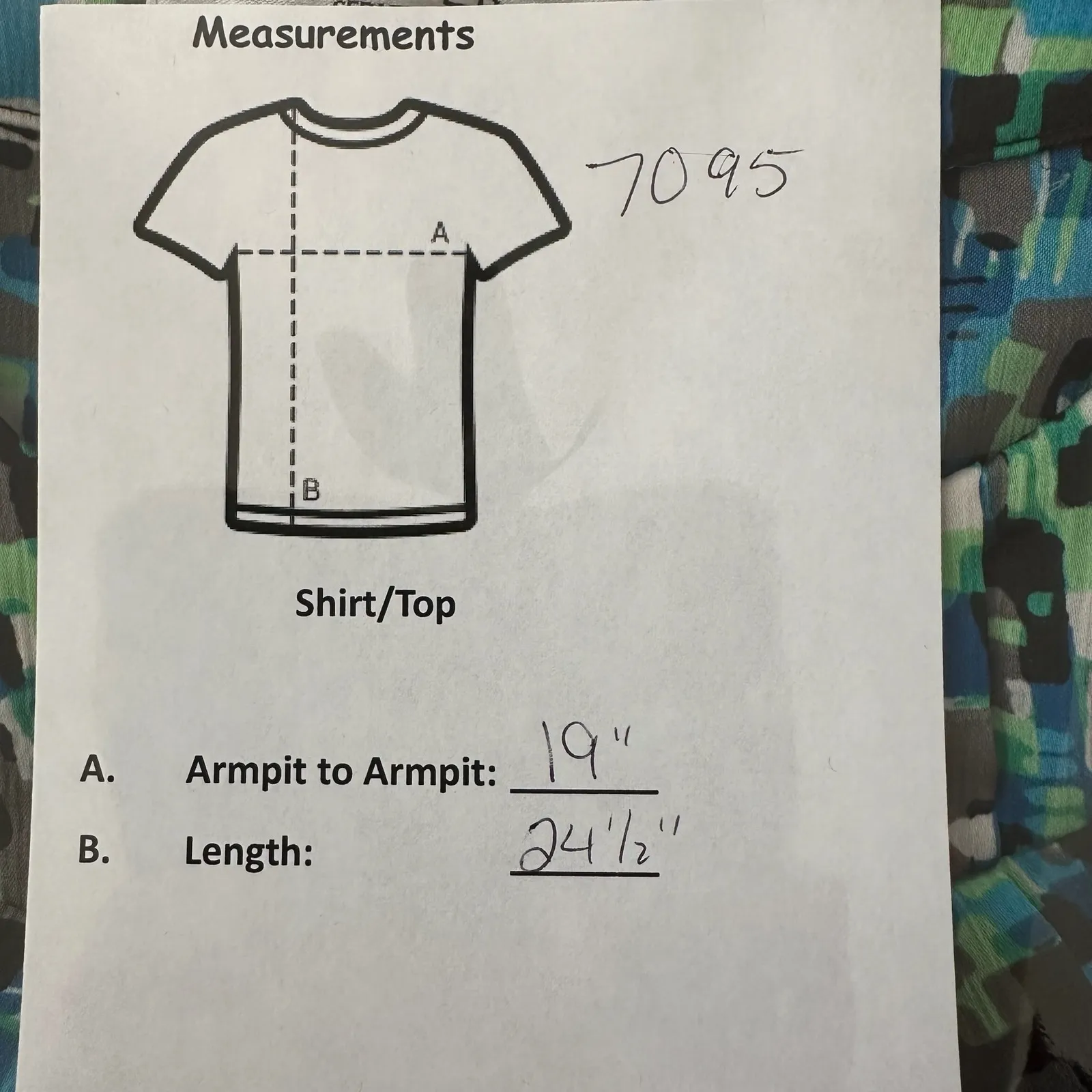 Kasper Separates Sleeveless Abstract Print Top Womens Size S Blue Green Gray - Image 5