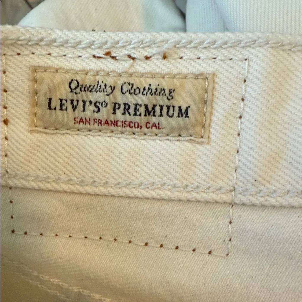 Levi's 501 '90's Size 24x30 Women's Off White Cream Jeans NEW Straight Leg NWT - Image 9