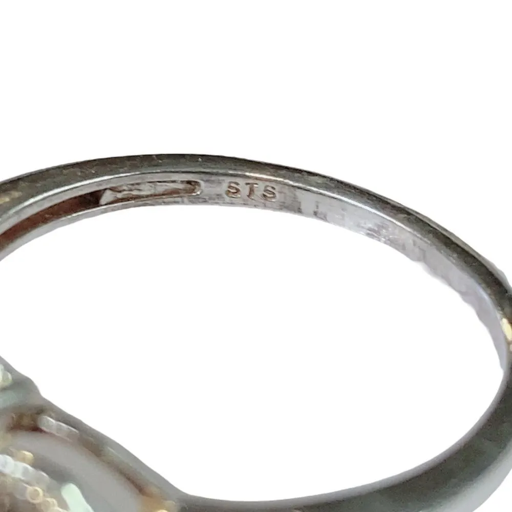 STS 925 Sterling Silver Ring Sz 7.75 - Image 4