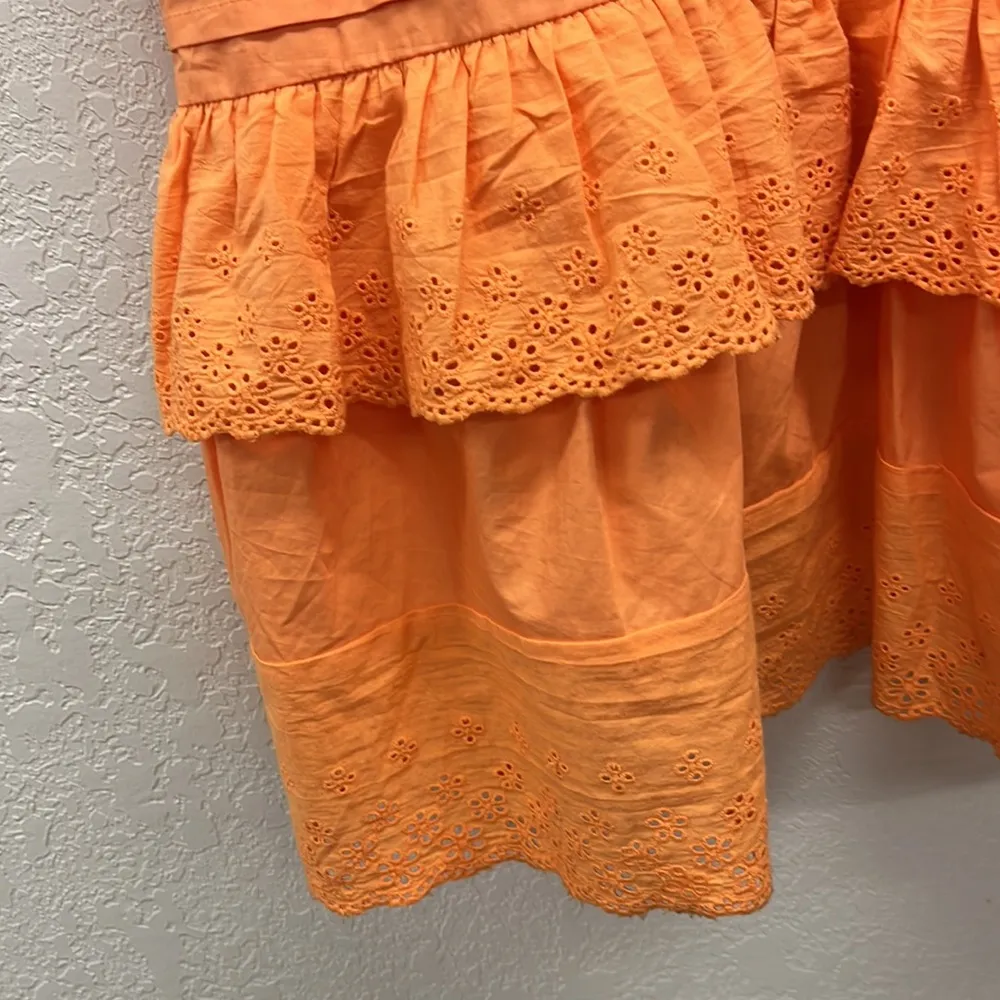 Mare Mare x Anthropologie Josephine Tie Strap Ruffled Tank Top in Orange S - Image 5
