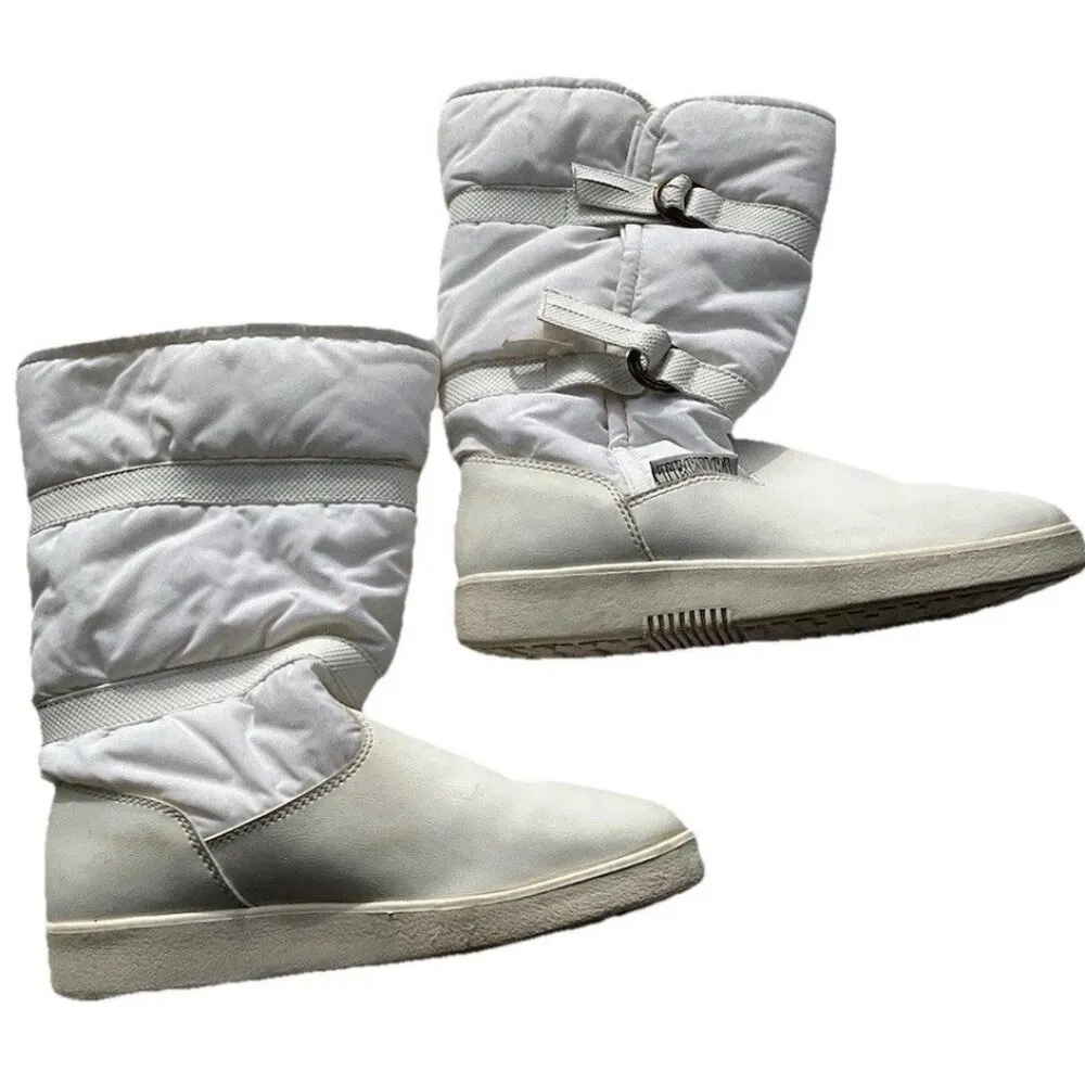 TECNICA Skandia White Fur Ski Boots Made Italy Women’s Size 6.5/ 37 EU - Image 3