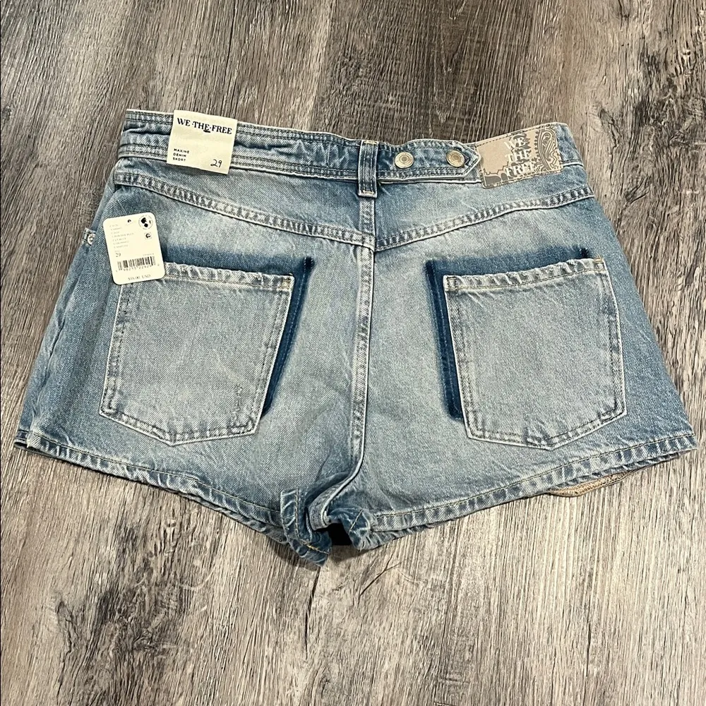 FREE PEOPLE NWT We The Free Maxine Denim Skort / Powder Blue - 29 - Image 7