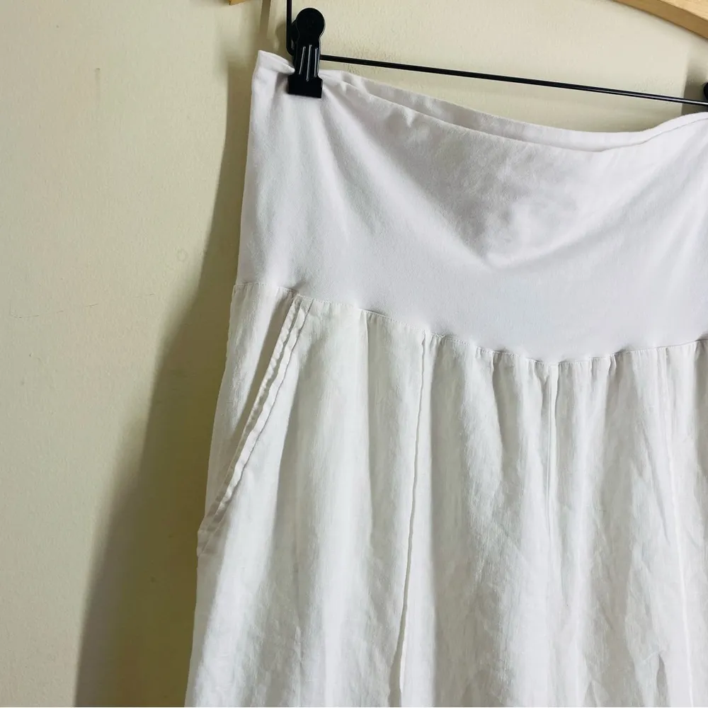 Soft Surroundings Linen Blend Pants White size XL - Image 6