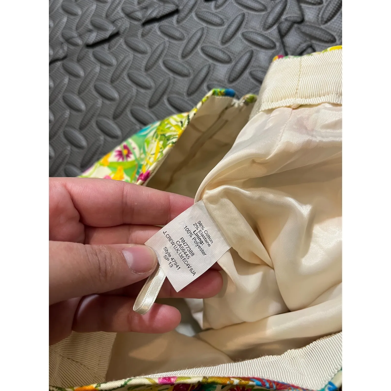 J. Crew Liberty Sz 2 London Tresco Floral Print Fabric Postage Stamp Mini Skirt - Image 3