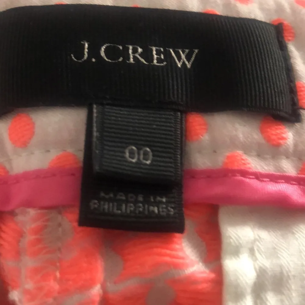 J Crew Scalloped Pocket Neon Polka Dot Mid Rise Shorts Womens 00 - Image 6