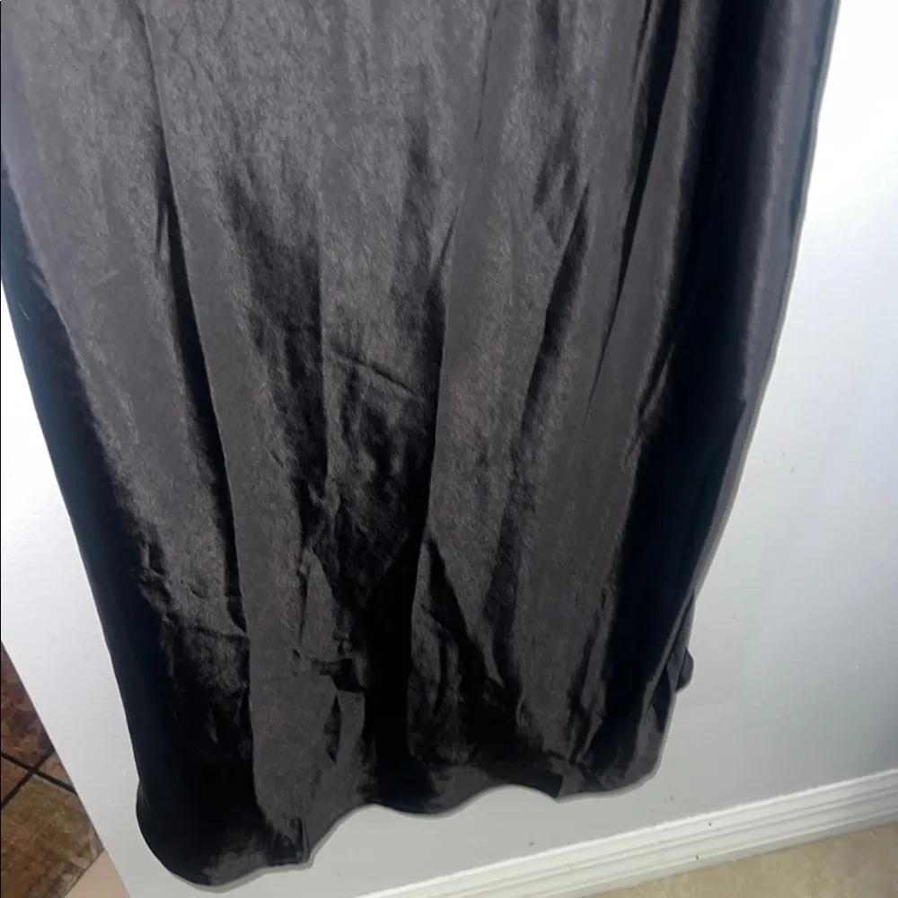 Flawed*** Small Black Satin Halter Neck Midi Dress - Image 7